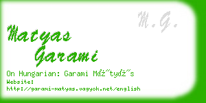 matyas garami business card